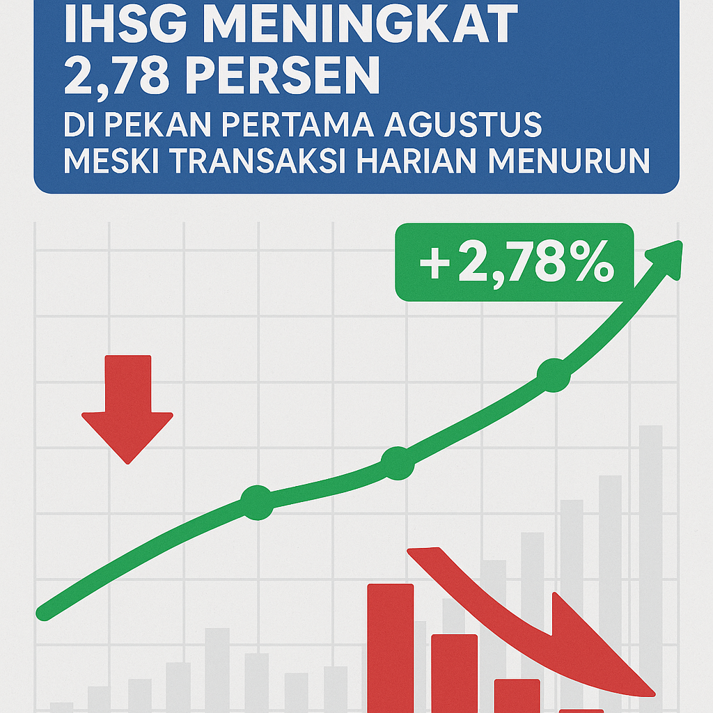 IHSG Meningkat 2,78 Persen di Pekan Pertama Agustus Meski Transaksi Harian Menurun