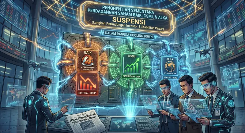 BEI Setop Sementara Perdagangan 3 Saham Ini, Ada BAIK hingga CSMI