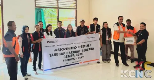 Semangat Kemerdekaan, Askrindo Bantu Korban Gempa Bumi di Flores