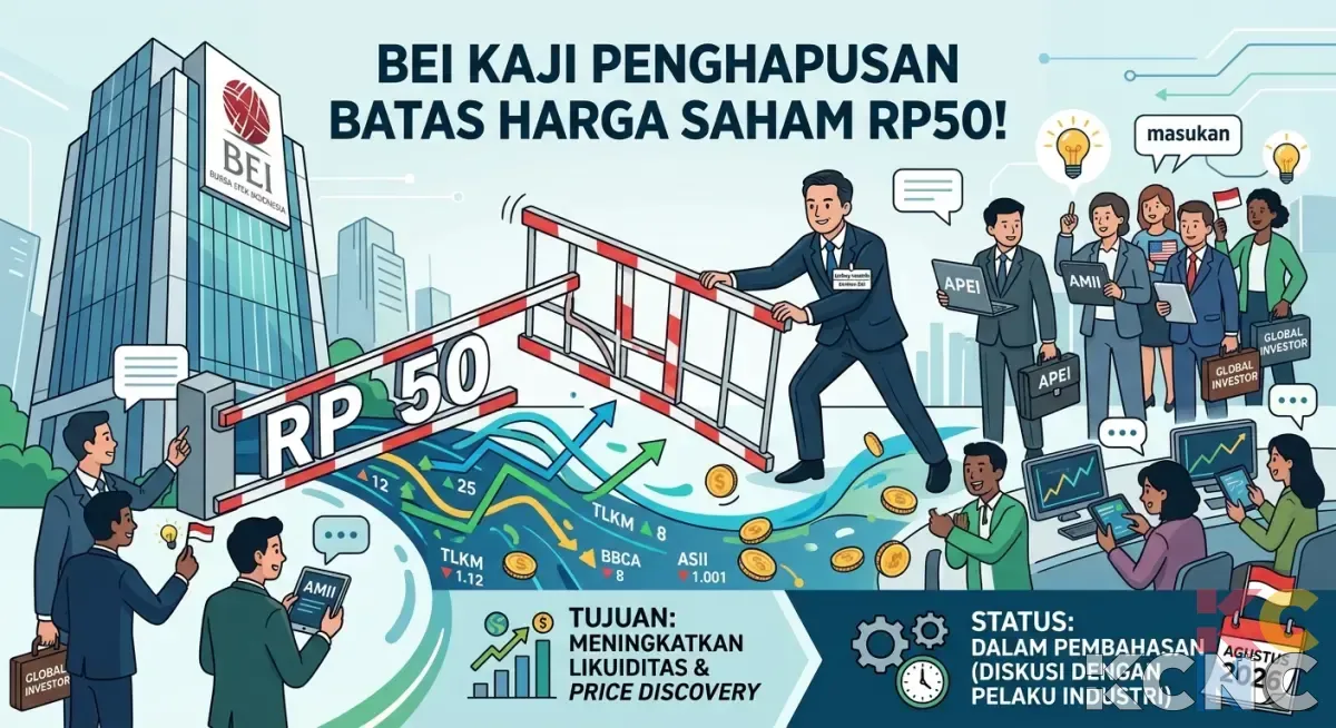 BEI Buka Opsi Hapus Batas Minimum Harga Saham Rp50