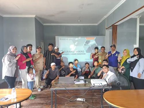 Dorong UMKM Pasar, Askrindo Karawang Lakukan Sosialisasi Asuransi Mikro Usahaku
