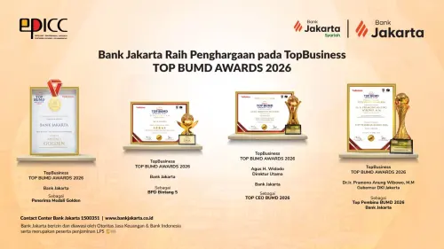 Transformasi Berbuah Prestasi, Bank Jakarta Raih Pengakuan di TOP BUMD Awards 2026